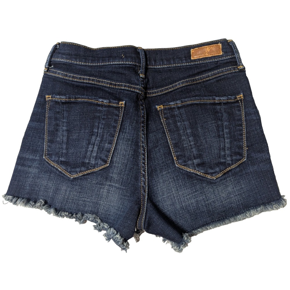 ABERCROMBIE & FITCH Women‎ 25/2 Stretch Blend Cut-Off Blue Jean Shorts